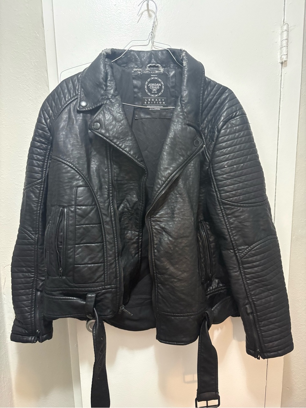 Jordan Craig Black Quilted Biker Jacket